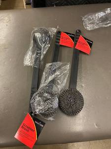 The Grilling Enthusiast Scrubber Brush - Stainless Steel Mesh Pad, Grill Cleaner (Set of 2)