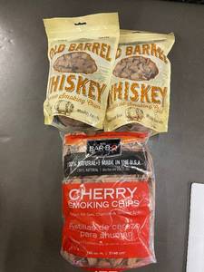 Old Barrel Whiskey & Cherry Smoking Chips (Lot of 3)