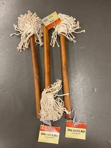 World Market BBQ Sauce Mop - Hardwood Handle (Set of 3)