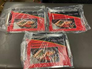 Stainless Steel Barbecue Toppers (Lot of 3)