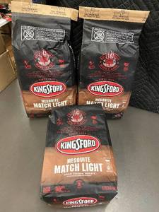 Kingsford Mesquite Match Light 8 lb Charcoal Briquets (Lot of 3)