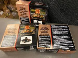 Premium Non-Stick Self-Basting Vertical Roaster - Anti-Adhesif  Rotissoire auto arrosage (3-Pack)