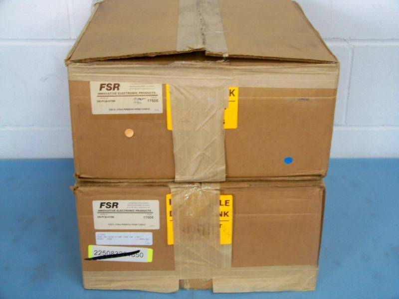 (2) FSR DR-PCB-H70M 230 (70m) Flat Ribbon HDMI Professional Optical Video Cable - NEW IN BOX (on Plastic Spool  Reel)