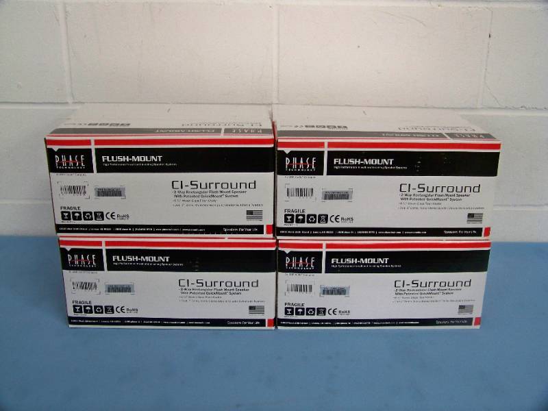 (4) Phase Technologies CI-Surround (CI_SURR) Flush-Mount In-Wall Home Theater Speakers - NEW IN BOX