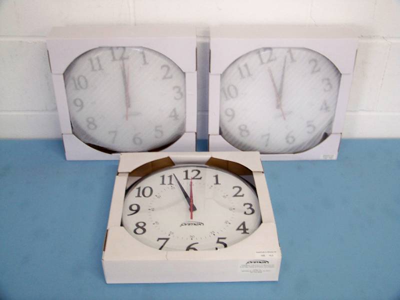 (3) PRIMEX 12 Wireless XR-Series Automatic Analog Time Clocks - NEW