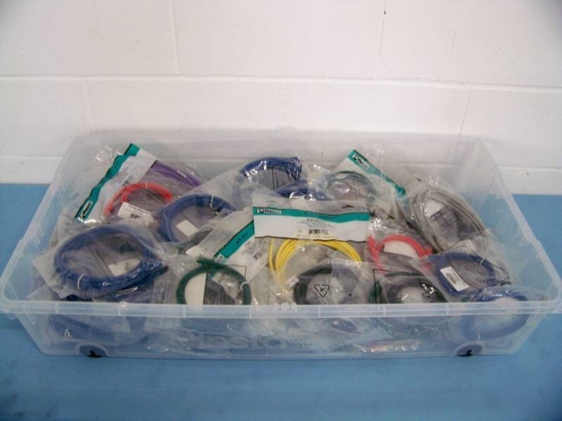 Miscellaneous CAT5, CAT6, Network and Patch Cables - 16.6 lbs with packaging - NEW in packaging
