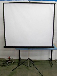 Quartet Portable Movie  Projection Screen on Tripod Base