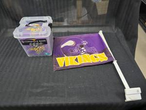 Vikings Flag and Cornhole bags
