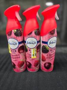 3 Cans Febreze Air Mist Berry