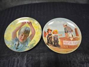 2 Decorative Fishing Plates