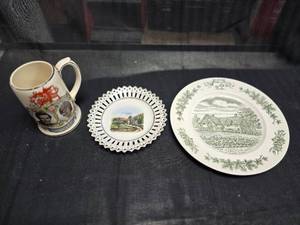 2 Vintage Decorative Plates and 1 Mug