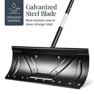 24 Snow Pusher, Heavy Duty Hand Plow - Black