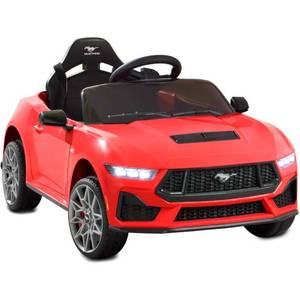 12V Kids Ride-On Car Officially Licensed Ford Mustang w Remote, 2 Speeds, Red,  Retail $357.99