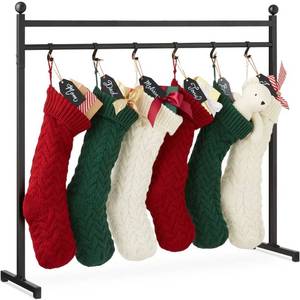 Christmas Stocking Stand, Decor Display w Name Tags, Chalk Marker- 3ft