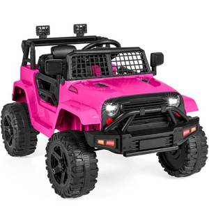 12V Kids Ride-On Truck Car w Parent Remote Control, Spring Suspension, Hot Pink, Retail $328.99