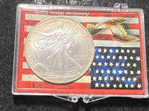 2003 AMERICAN SILVER EAGLE 1 TROY OZ .999 FINE SILVER IN CASE