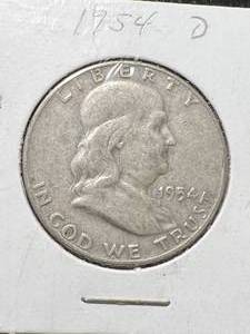 1954-D US FRANKLIN HALF DOLLAR