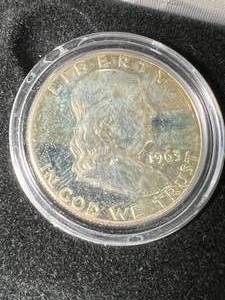 1963 US PROOF FRANKLIN HALF DOLLAR IN BOX