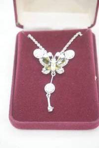 Jewelry Lot Green Butterfly Pendant Necklace