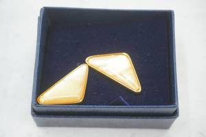 Triangle Yellow Stone Stud Earrings
