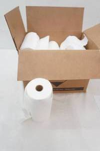 Box of Partial Paper Towel Rolls