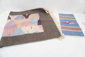 Native American Wool Wall Hanging, Small Mat