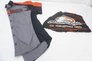Harley Davidson Button Up Shirt Size 2XL, Large HD Embroidered Screaming Eagle Performance Parts cut-out