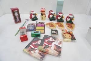 Hallmark Keepsake Christmas Ornaments, Coke Christmas Ornaments and disposable napkins, James Dean Christmas Ornament, Dog Squeakys and more