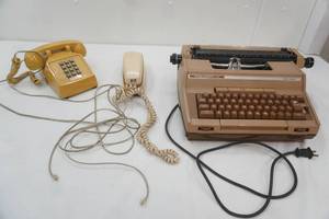 Vintage Typewriter and Telephones