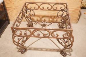 Cast Iron & Marble Table (top is removable)