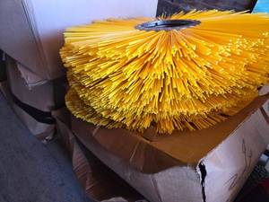 Zanon Brush Works Wheel Brush - 6 38 in Dia x 25 in Nylon Bristles PN 44424 Made in USA