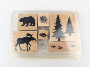 Stampin Up Forest Animals Wood Stamp Set (Lot of 6)