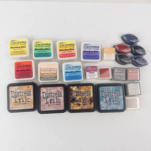 Ranger Distress Ink Pads & Dee Gruenig Blending Blox & ColorBox Pigment Pads & Yasutomo Color Cubes Lot