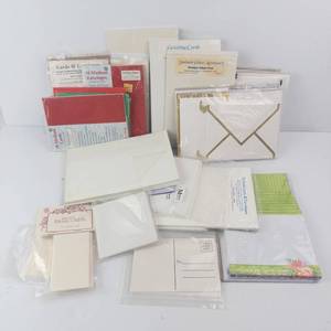 Stampin Up Cards & Envelopes Assortment - Silver Foil-Edged, Tea Boutique, Petite Folded