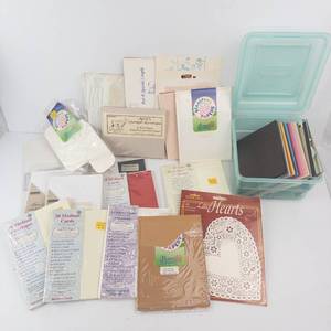 Card Making Supplies - Rubber Stampede Papers, Notecards & Lace Hearts Doilies