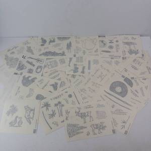 Sticker Assortment - Vintage Greeting Card Graphics & Sentiments