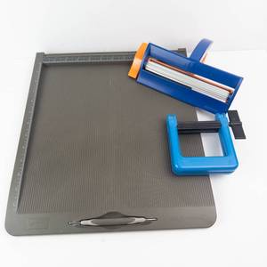 Stampin Up Simply Scored Crimping Board 12x12 - Blue Roller Accessory & Mini Crimper