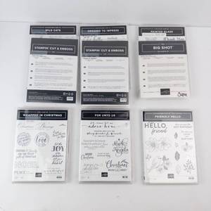 Stampin Up Cling Stamp Sets (Lot of 6) - Wrapped in Christmas For Unto Us Friendly Hello