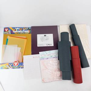 Hygloss Specialty Paper Pack & Blackberry Bliss Cardstock 8.5x11 (24 Sheets)  Corrugated Paper Rolls (3)