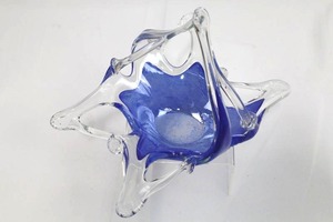 Murano-Style Blue Hand-Blown Starfish Art Glass