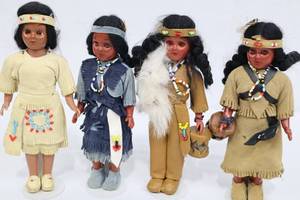 Carlson Native American Dolls (50s-70s) Leather, Beadwork &amp Fringe