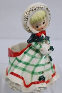 Mid-Century Goebel Christmas Girl Figurine Circa 1957, Model 166