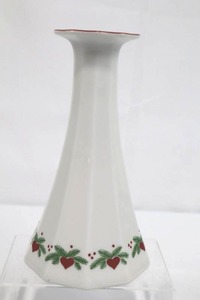 Porsgrund Norway Candlestick - 7 in, Hearts & Pine Pattern, Rare Collectible