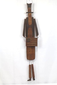 Wood-N-Borne Primitives - Uncle Sam Wall Sculpture by Michael Raeasch