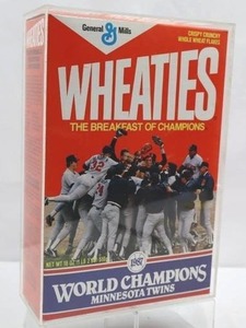 Wheaties Box - Minnesota Twins World Champions 1987 Edition (Team of Champions)
