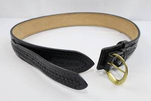 Bianchi Leather Gun Belt - Brass Buckle, Not Used - Size 38