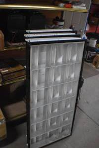 Light Fixtures with Oak Surround