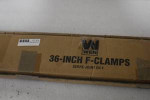 WEN 10236F2 Quick-Adjust 36-Inch Steel Bar Clamps with 2.5-Inch Throat and Micro-Adjustment Handle, Two Pack