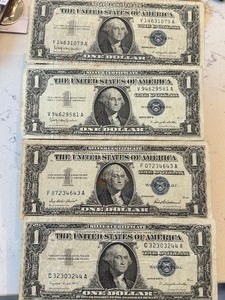 1957 Blue Seal $1 Dollar Silver Certificates