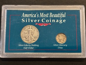 Silver Half Dollar and Dime